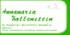 annamaria wallenstein business card